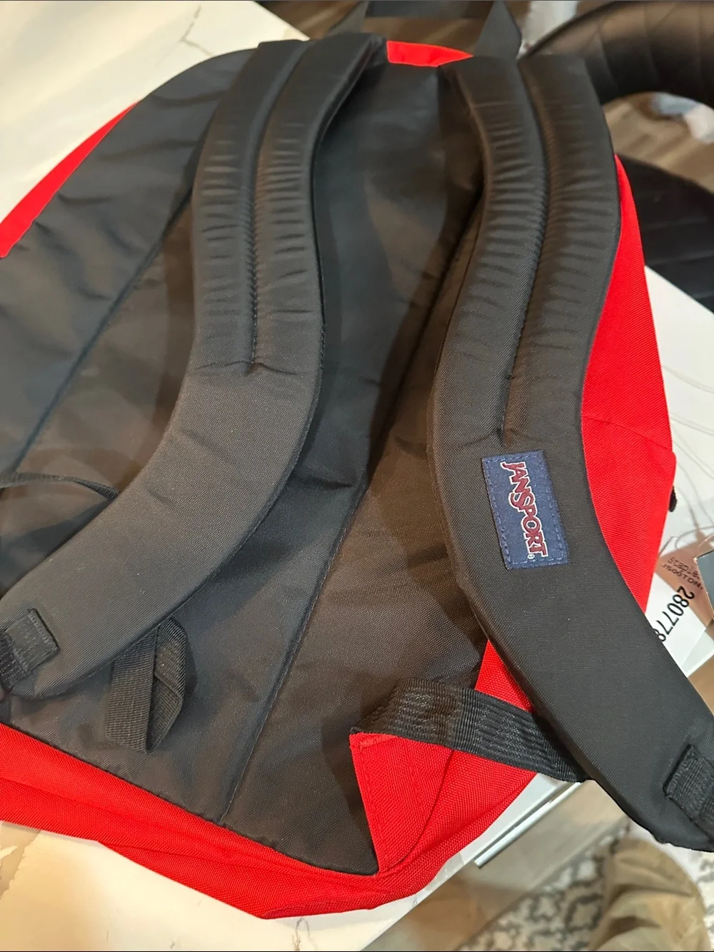 Jansport Red Classic Backpack with Black Accents